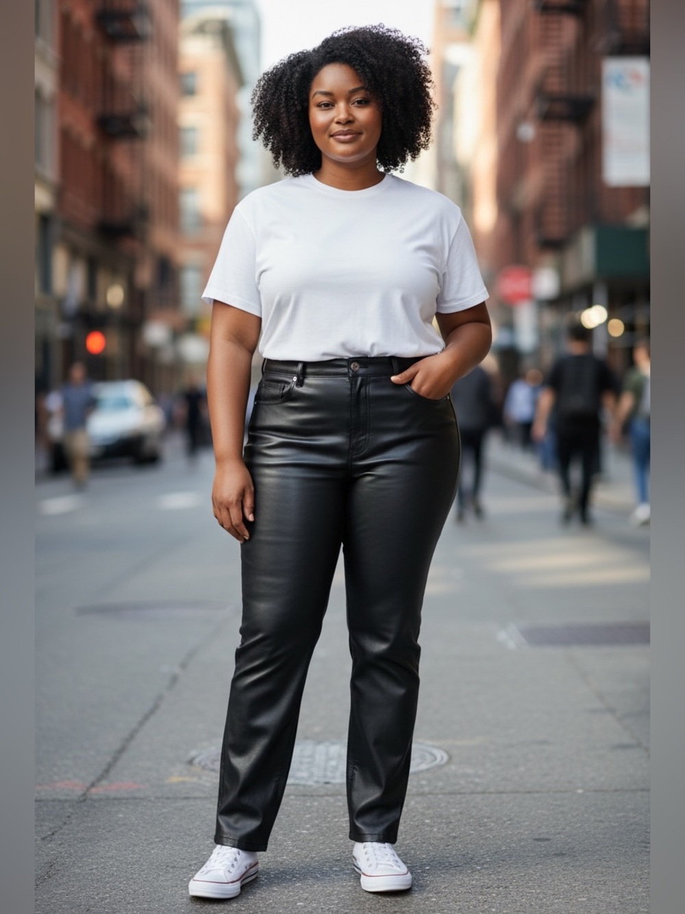NWT Agolde Size 31 Black 90’s Pinch Waist Recycled Leather Pants Detox